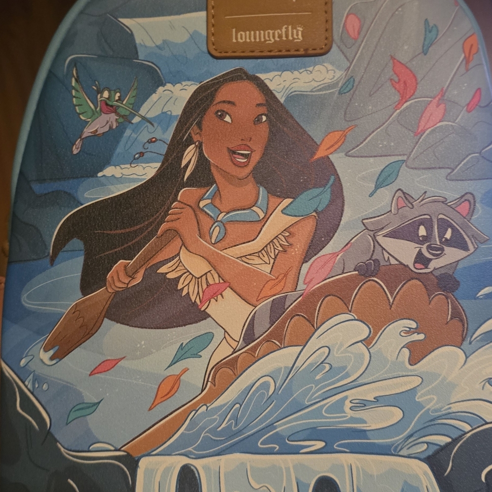 Loungefly Blue and Multicolor Pocahontas Backpack